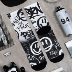 Calcetin Running Con Tejido Coolmax Unisex Acid BW, Sublimado Multicolor 7 Calcetin Running Con Tejido Coolmax Unisex Acid BW, Sublimado Multicolor -Ropa Deportiva Tienda calcetin running con tejido coolmax unisex acid bw sublimado multicolor 3