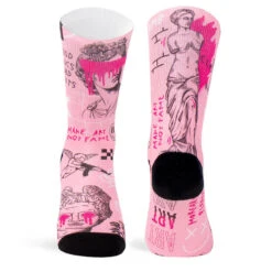 Calcetin Running Con Tejido Coolmax Unisex Bad Habits, Sublimado Multicolor