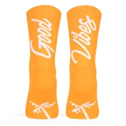 Calcetin Running Unisex Good Vibes, Tricotado Color Yema -Ropa Deportiva Tienda calcetin running unisex good vibes tricotado color yema 2