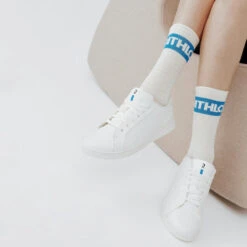 Calcetines Caminar Altos X2 Urban Walk Blanco/beige -Ropa Deportiva Tienda calcetines caminar altos x2 urban walk blancobeige 2