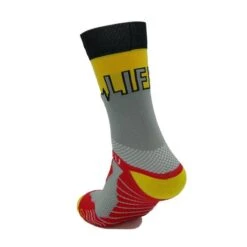 CALCETINES DE RUNNING #LIFE Unisex - KAMUABU Color GRIS/AMARILLO 23cm De Caña -Ropa Deportiva Tienda calcetines de running life unisex kamuabu color grisamarillo 23cm de caa 2