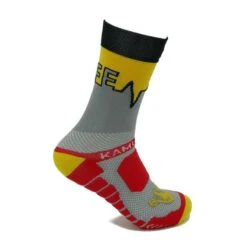 CALCETINES DE RUNNING #LIFE Unisex - KAMUABU Color GRIS/AMARILLO 23cm De Caña -Ropa Deportiva Tienda calcetines de running life unisex kamuabu color grisamarillo 23cm de caa 3