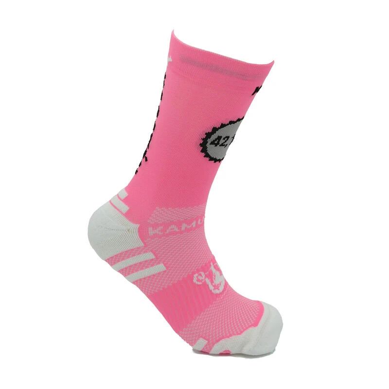 CALCETINES DE RUNNING #SOYMARATON Unisex - KAMUABU Color ROSA 23cm De 1 Hilo 2 CALCETINES DE RUNNING #SOYMARATON Unisex - KAMUABU Color ROSA 23cm De 1 Hilo - Imagen 2