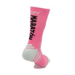 CALCETINES DE RUNNING #SOYMARATON Unisex - KAMUABU Color ROSA 23cm De 1 Hilo