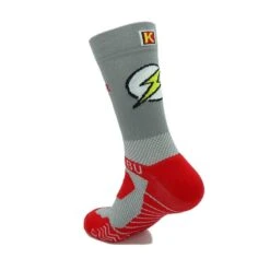 CALCETINES DE RUNNING #SUPERHERO Unisex - KAMUABU Color GRIS 23cm De Caña -Ropa Deportiva Tienda calcetines de running superhero unisex kamuabu color gris 23cm de caa 3