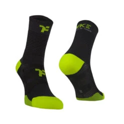 Calcetines Medianos Con Refuerzo Para Correr Fyke De Color Negro -Ropa Deportiva Tienda calcetines medianos con refuerzo para correr fyke de color gris
