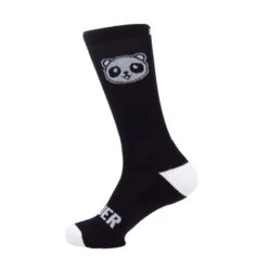 Calcetines Unisex Con Refuerzos Compresivos Mooquer Panda Stan Negros Bordados