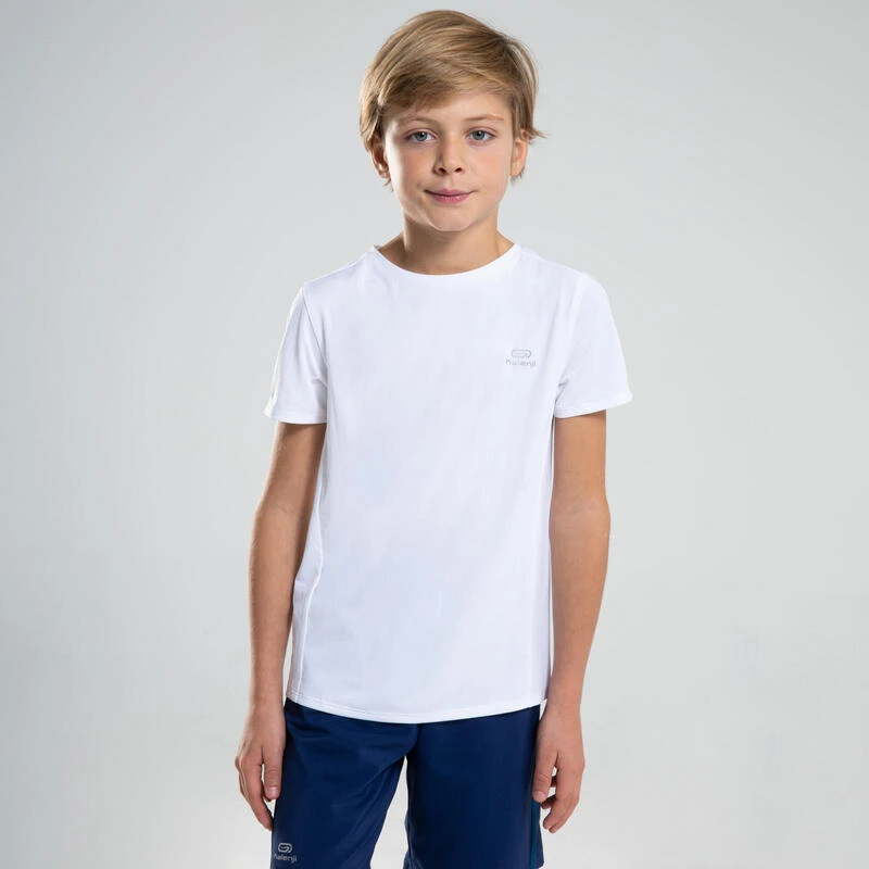 Decathlon Camiseta Atletismo AT 100 Niños Blanco Mangas Cortas Transpirable 2 Decathlon Camiseta Atletismo AT 100 Niños Blanco Mangas Cortas Transpirable - Imagen 2