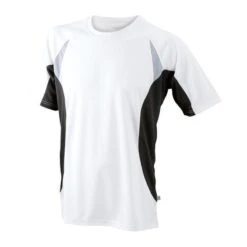 Camiseta De Manga Corta Hombre Fitness Running Cardio Blanco