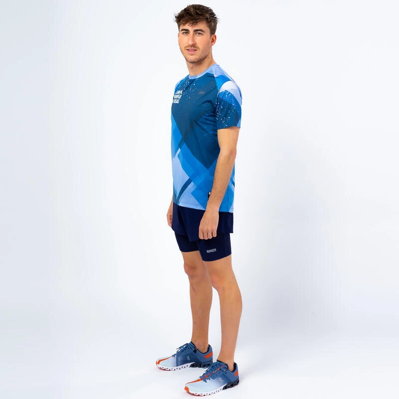 Camiseta De Manga Corta Running De Poliéster Reciclado Hombre TRR Azul Claro 2 Camiseta De Manga Corta Running De Poliéster Reciclado Hombre TRR Azul Claro - Imagen 2