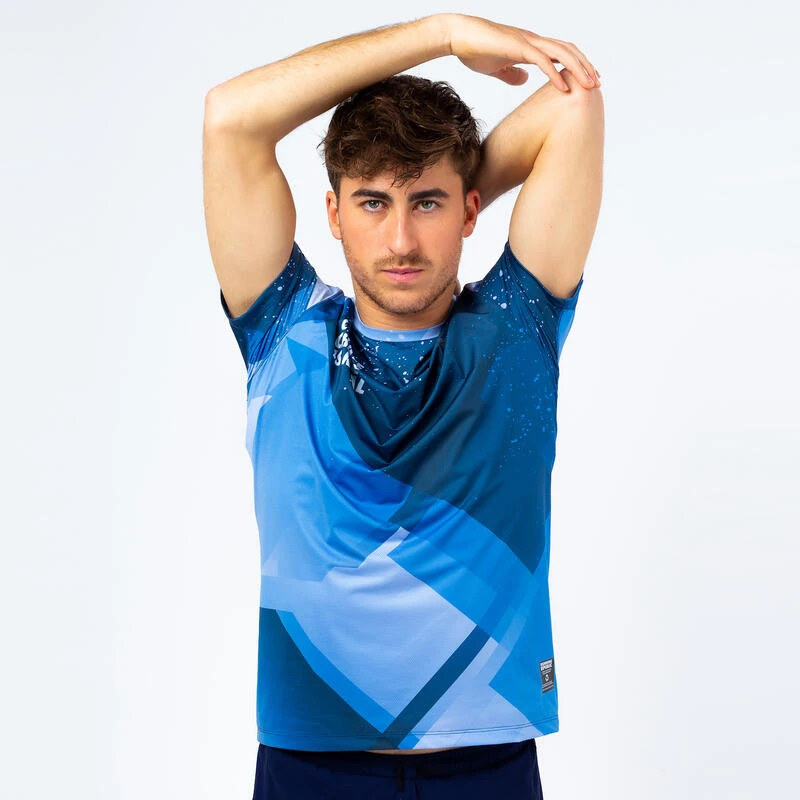 Camiseta De Manga Corta Running De Poliéster Reciclado Hombre TRR Azul Claro 5 Camiseta De Manga Corta Running De Poliéster Reciclado Hombre TRR Azul Claro - Imagen 5