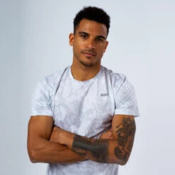 Camiseta De Manga Corta Running De Poliéster Reciclado Hombre TRR Blanca -Ropa Deportiva Tienda camiseta de manga corta running de poliester reciclado hombre trr blanca 3