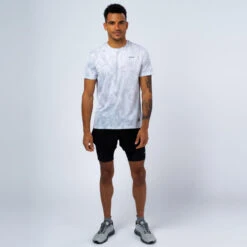 Camiseta De Manga Corta Running De Poliéster Reciclado Hombre TRR Blanca -Ropa Deportiva Tienda camiseta de manga corta running de poliester reciclado hombre trr blanca 4