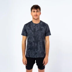 Camiseta De Manga Corta Running De Poliéster Reciclado Hombre TRR Negra