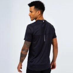 Camiseta De Manga Corta Running Ligera De Poliéster Reciclado Hombre TRR Negra -Ropa Deportiva Tienda camiseta de manga corta running ligera de poliester reciclado hombre trr negra 2