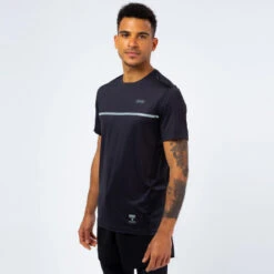 Camiseta De Manga Corta Running Ligera De Poliéster Reciclado Hombre TRR Negra -Ropa Deportiva Tienda camiseta de manga corta running ligera de poliester reciclado hombre trr negra 3