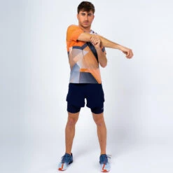 Camiseta De Manga Corta Running Poliéster Reciclado Hombre TRR Multi Color -Ropa Deportiva Tienda camiseta de manga corta running poliester reciclado hombre trr multi color 4