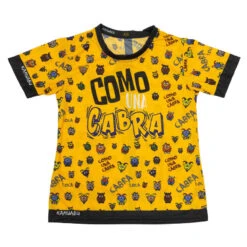 CAMISETA DE RUNNING #COMOUNACABRA Para HOMBRE - KAMUABU Amarilla 110grs