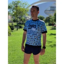 CAMISETA DE RUNNING #COMOUNACABRA Para HOMBRE - KAMUABU Color AZUL 110grs -Ropa Deportiva Tienda camiseta de running comounacabra para hombre kamuabu color azul 110grs 3