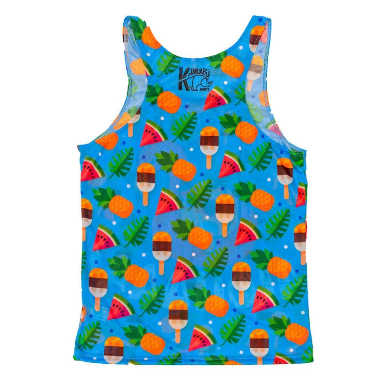 CAMISETA DE RUNNING #PINEAPPLE Para HOMBRE - KAMUABU Color Azul De Tirantes 2 CAMISETA DE RUNNING #PINEAPPLE Para HOMBRE - KAMUABU Color Azul De Tirantes - Imagen 2