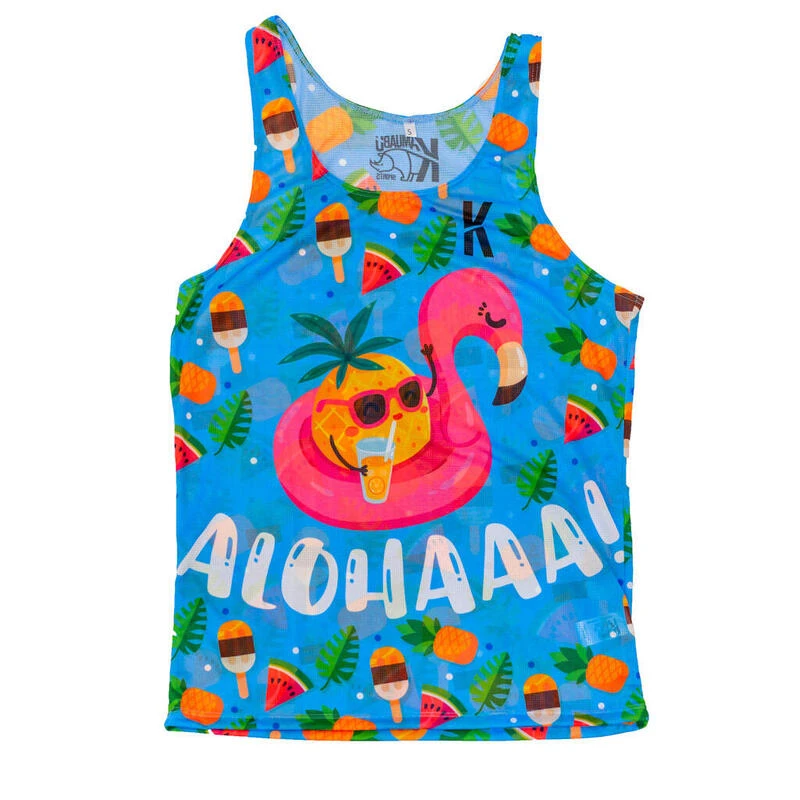 CAMISETA DE RUNNING #PINEAPPLE Para HOMBRE - KAMUABU Color Azul De Tirantes 1 CAMISETA DE RUNNING #PINEAPPLE Para HOMBRE - KAMUABU Color Azul De Tirantes