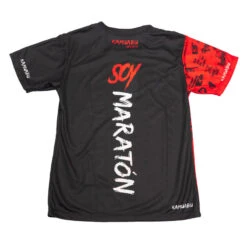 CAMISETA DE RUNNING #SOYMARATON Para HOMBRE - KAMUABU Color ROJO/NEGRO 110grs -Ropa Deportiva Tienda camiseta de running soymaraton para hombre kamuabu color rojonegro 110grs 1