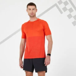 CAMISETA RUNNING HOMBRE TRANSPIRABLE KIPRUN CARE AMARILLO -Ropa Deportiva Tienda camiseta running hombre transpirable kiprun care rojo edicion limitada