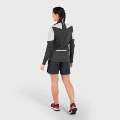 Camiseta Trail Running Mujer Gris Softshell Manga Larga -Ropa Deportiva Tienda camiseta trail running mujer gris softshell manga larga 3