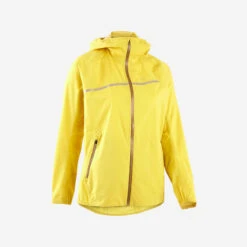 Chaqueta Cortavientos Trail Running Impermeable Mujer Amarillo -Ropa Deportiva Tienda chaqueta cortavientos trail running impermeable mujer amarillo 3