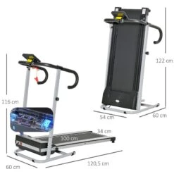 Cinta De Correr HOMCOM Negro Y Gris 120,5x60x116 Cm -Ropa Deportiva Tienda cinta de correr homcom negro y gris 1205x60x116 cm 2