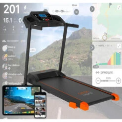 Cinta De Correr Plegado Hidráulico, Motor Continuo 1500W, App Kinomap AH-FT1050 -Ropa Deportiva Tienda cinta de correr plegado hidraulico motor continuo 1500w app kinomap ah ft1050 3