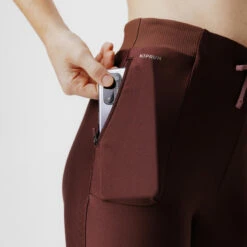 Kalenji Leggings Cortos Running Transpirable Mujer - Run Dry 500 Marrón -Ropa Deportiva Tienda leggings cortos running transpirable mujer run dry 500 marron 3