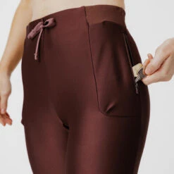 Kalenji Leggings Cortos Running Transpirable Mujer - Run Dry 500 Marrón -Ropa Deportiva Tienda leggings cortos running transpirable mujer run dry 500 marron 4