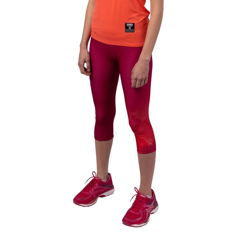 Leggings Running Corto De Poliéster Reciclado Para Mujer TRR Rojo 1 Leggings Running Corto De Poliéster Reciclado Para Mujer TRR Rojo