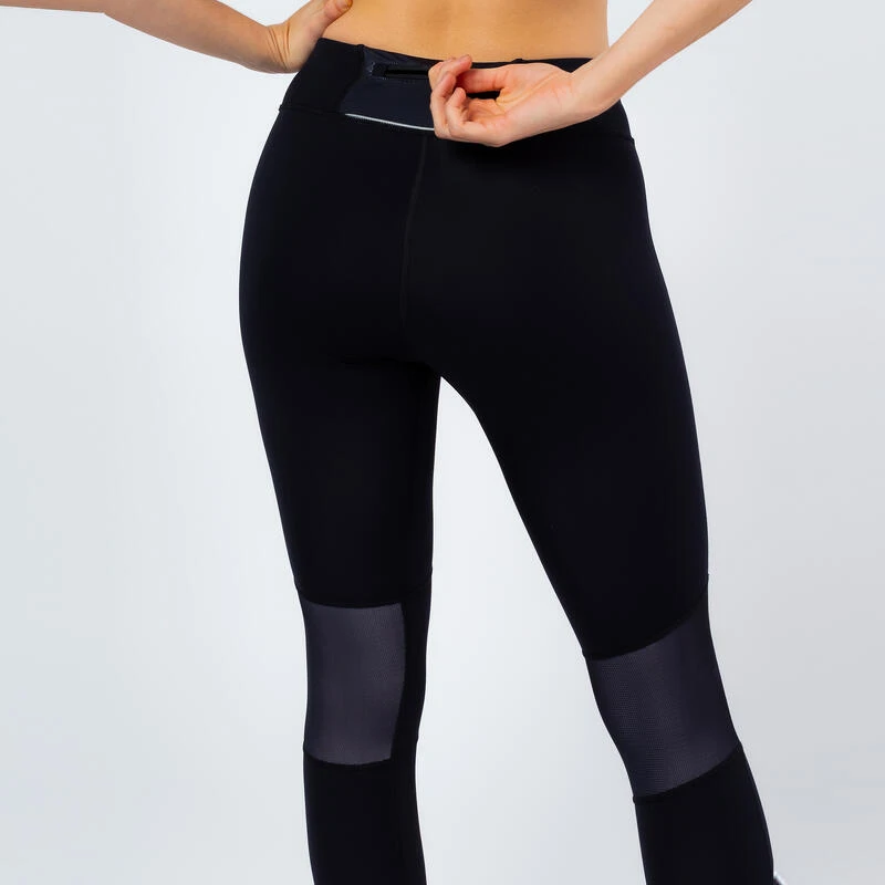 Leggings Running Largos De Poliéster Reciclado Para Mujer TRR Negro 3 Leggings Running Largos De Poliéster Reciclado Para Mujer TRR Negro - Imagen 3