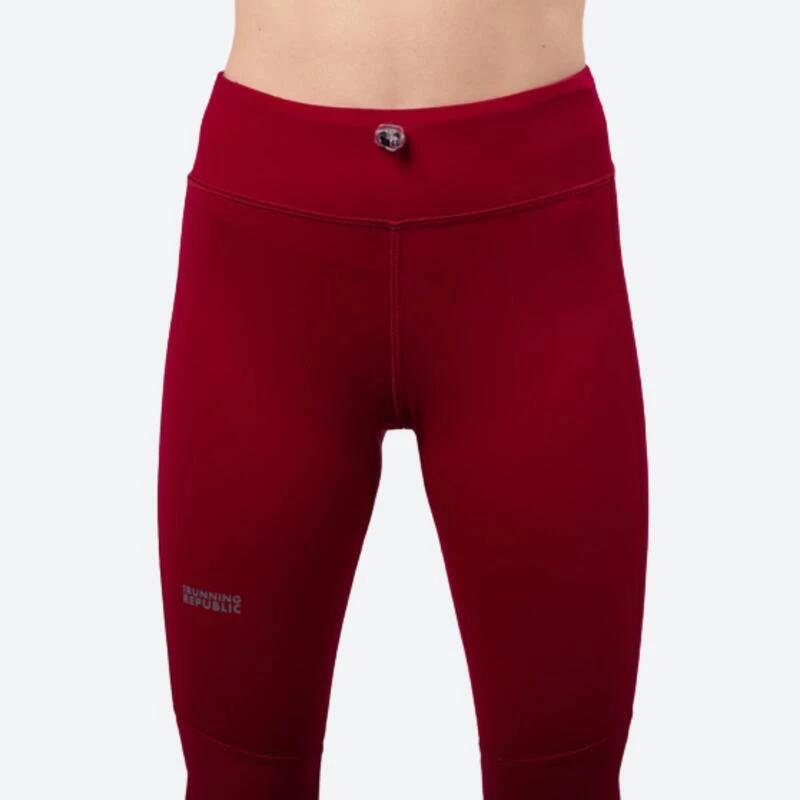 Leggings Running Largos De Poliéster Reciclado Para Mujer TRR Rojo 5 Leggings Running Largos De Poliéster Reciclado Para Mujer TRR Rojo - Imagen 5
