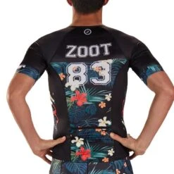 Maillot Triatlon Manga Corta Hombre ZOOT AERO 83 Negro Estampado -Ropa Deportiva Tienda maillot triatlon manga corta hombre zoot aero 83 negro estampado 2