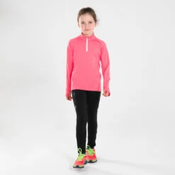 Mallas Atletismo Largas Cálidas Niños Kiprun Warm+ Negro -Ropa Deportiva Tienda mallas atletismo largas calidas nios kiprun warm negro 1
