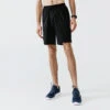 Pantalón Corto Running 2 En 1 Bóxer Integrado Hombre Kalenji Dry + Negro
