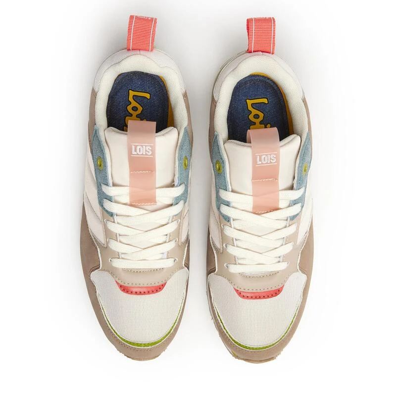 Zapatillas Deportivas Para Mujer Lois 85845 Beige Con Estabilizador 4 Zapatillas Deportivas Para Mujer Lois 85845 Beige Con Estabilizador - Imagen 4