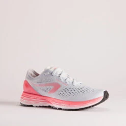 Zapatillas Running Kiprun KS Light Mujer Gris Claro Rosa